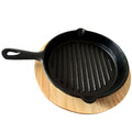Cacerola en Hierro Fundido 14 CM con Base de Madera