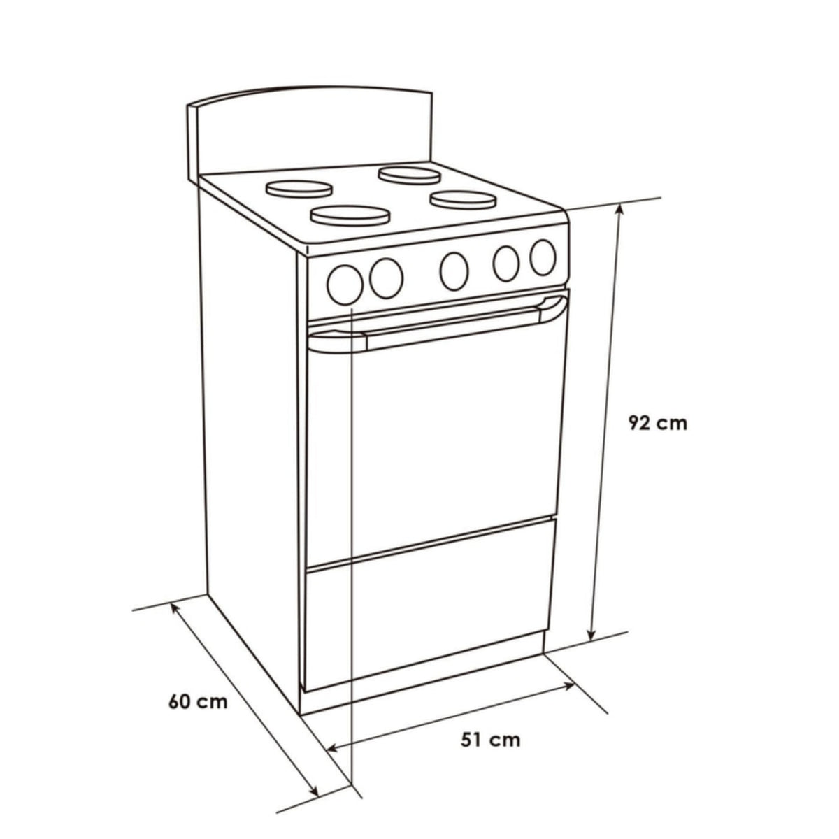 🔥 Estufa de Piso Abba 4 Puestos con Horno Modelo AT101N – Gas Natural