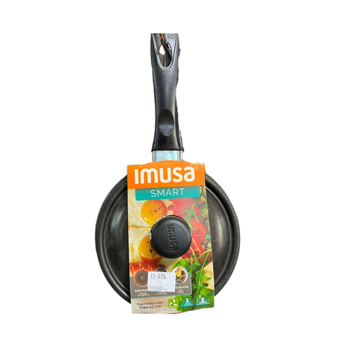 Cacerola Imusa Smart de 12 CM con Tapa Metálica
