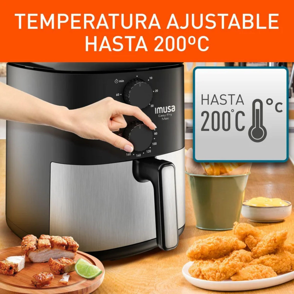 🔥 Freidora Easy Fry Max Imusa – 5 Litros
