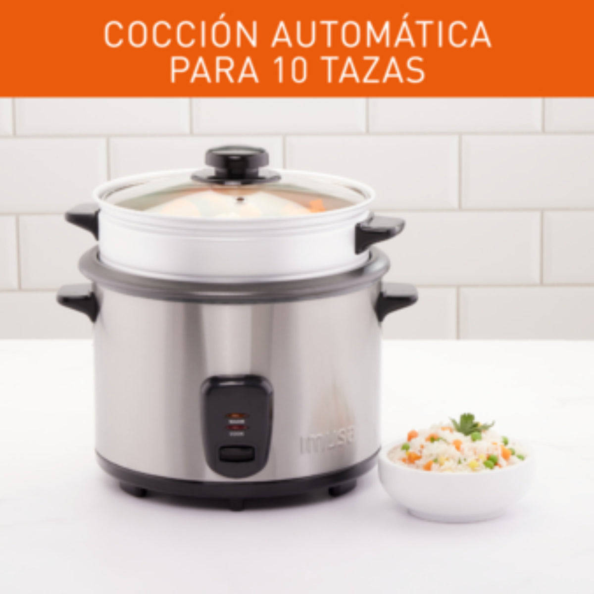 Olla Arrocera Imusa 10 Tazas en Acero