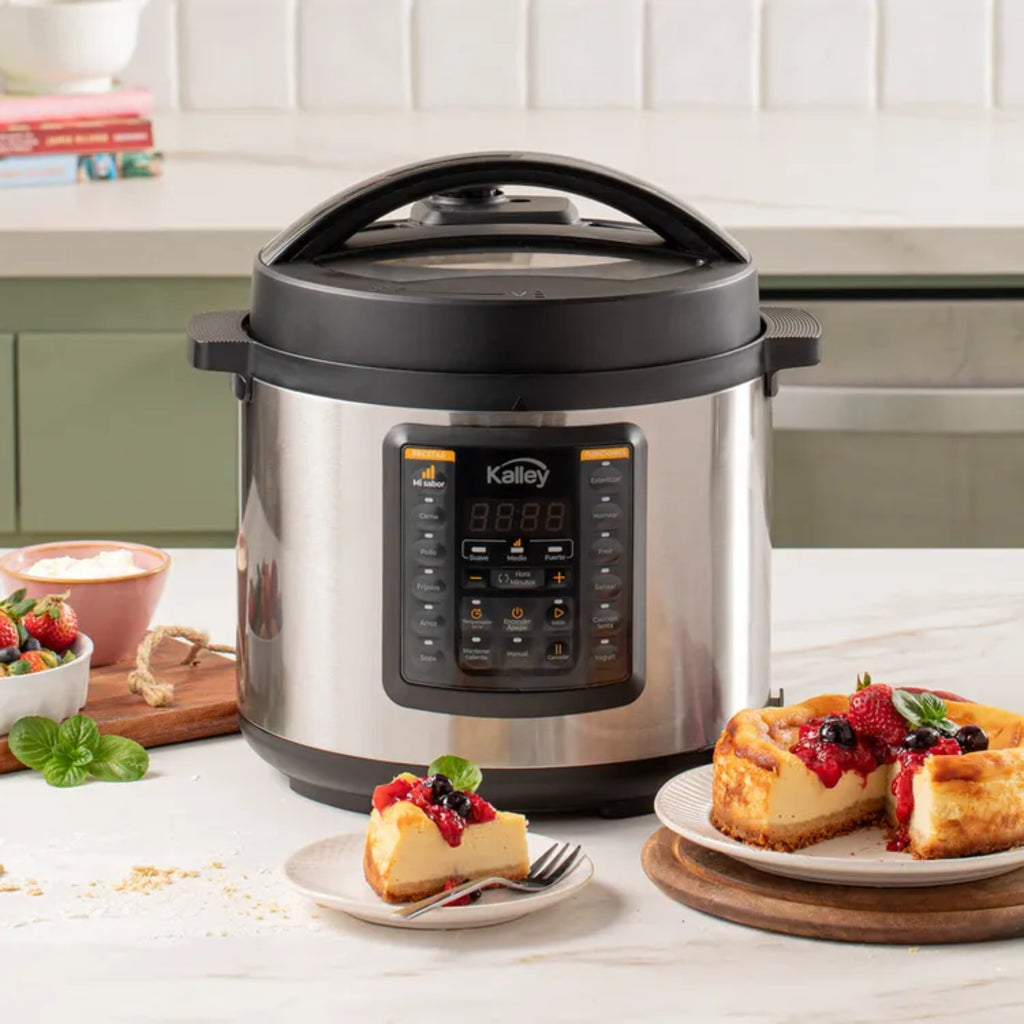 Olla Multifuncional Kalley K-OMP 5.5L – Plateado/Negro