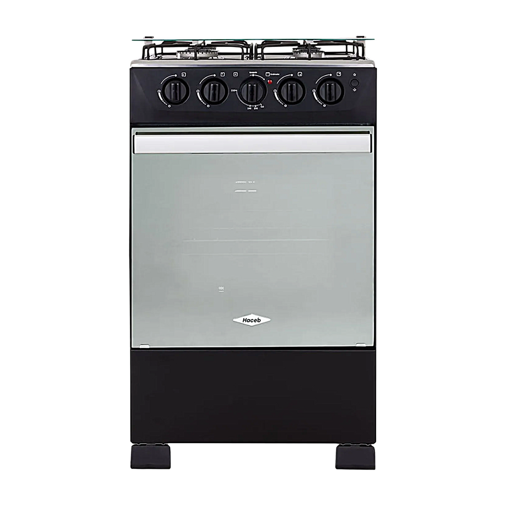 ESTUFA ROMERO REFLEX HACEB 50 CM GAS NATURAL NEGRA