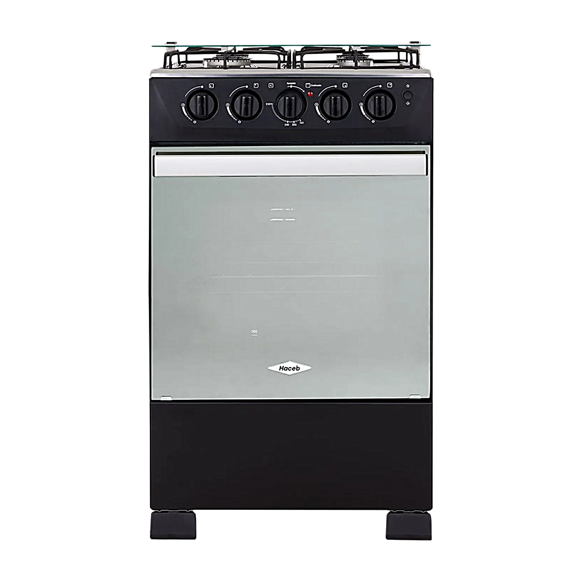 ESTUFA ROMERO REFLEX HACEB 50 CM GAS NATURAL NEGRA