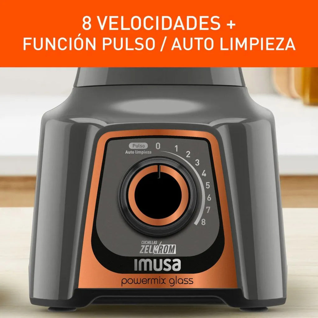 Licuadora Powermix Glasss 8V Imusa