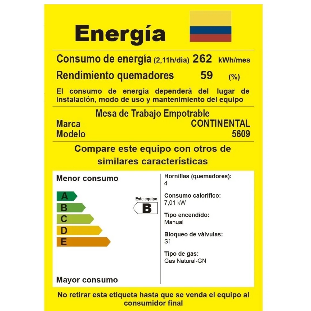 Estufa Continental 4 Puestos Acero Inoxidable Parrilla Redonda