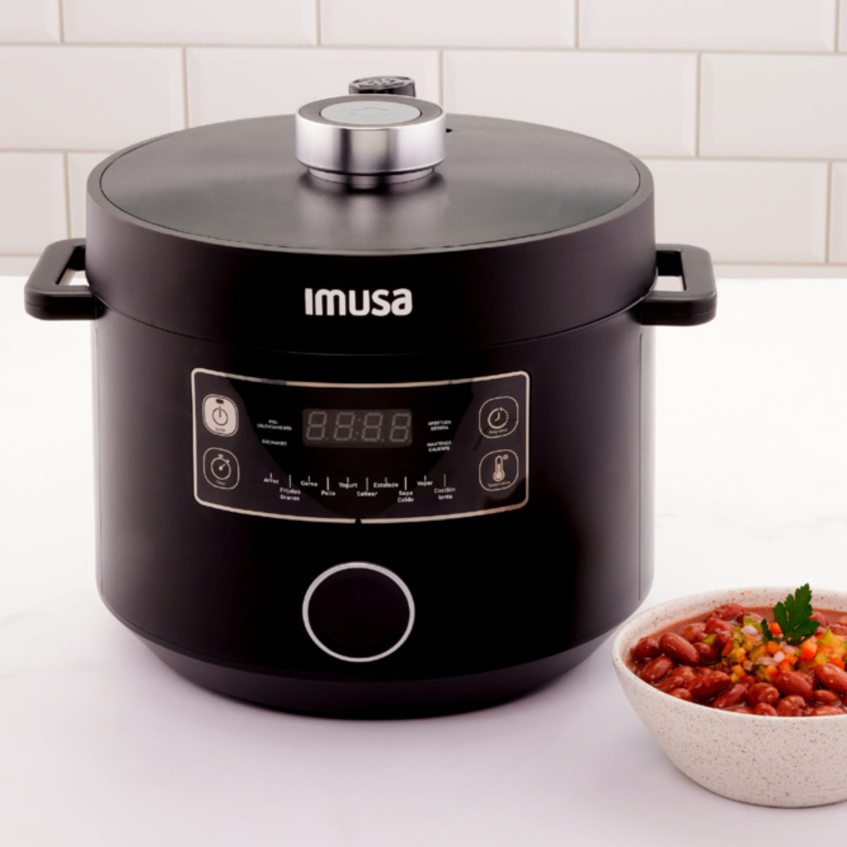 Olla Multifuncional Imusa Multichef Pro Negra – 5 Litros
