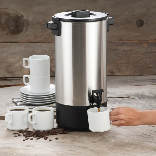 Cafetera Institucional Universal de Acero Inoxidable – 40 Tazas