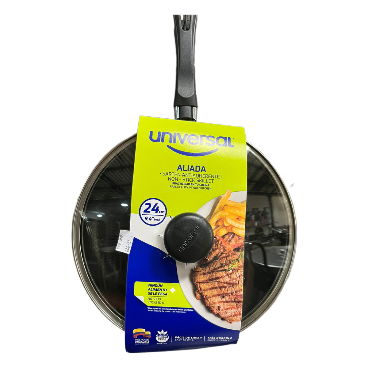Sartén Universal Aliada 24 CM con Tapa de Vidrio