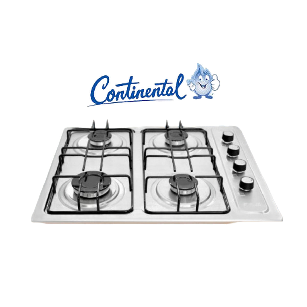 Estufa Continental en Acero 4 Puestos Parrilla Doble