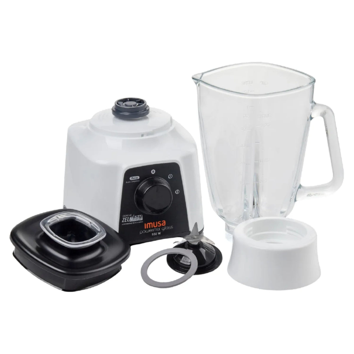 Licuadora Imusa Power Mix Glass 550 Watts Vaso de Vidrio