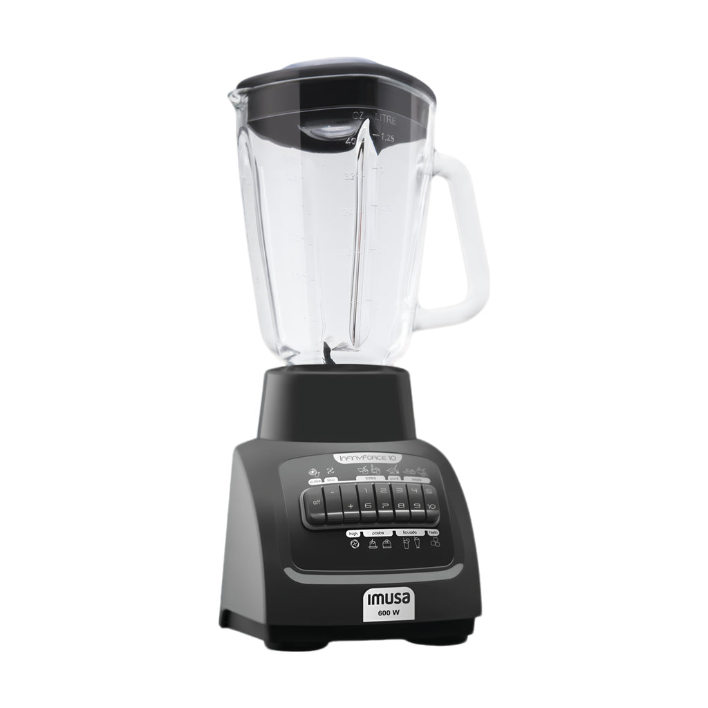 Licuadora Imusa Infiny Force XL 10 Velocidades Vaso de Vidrio Gris