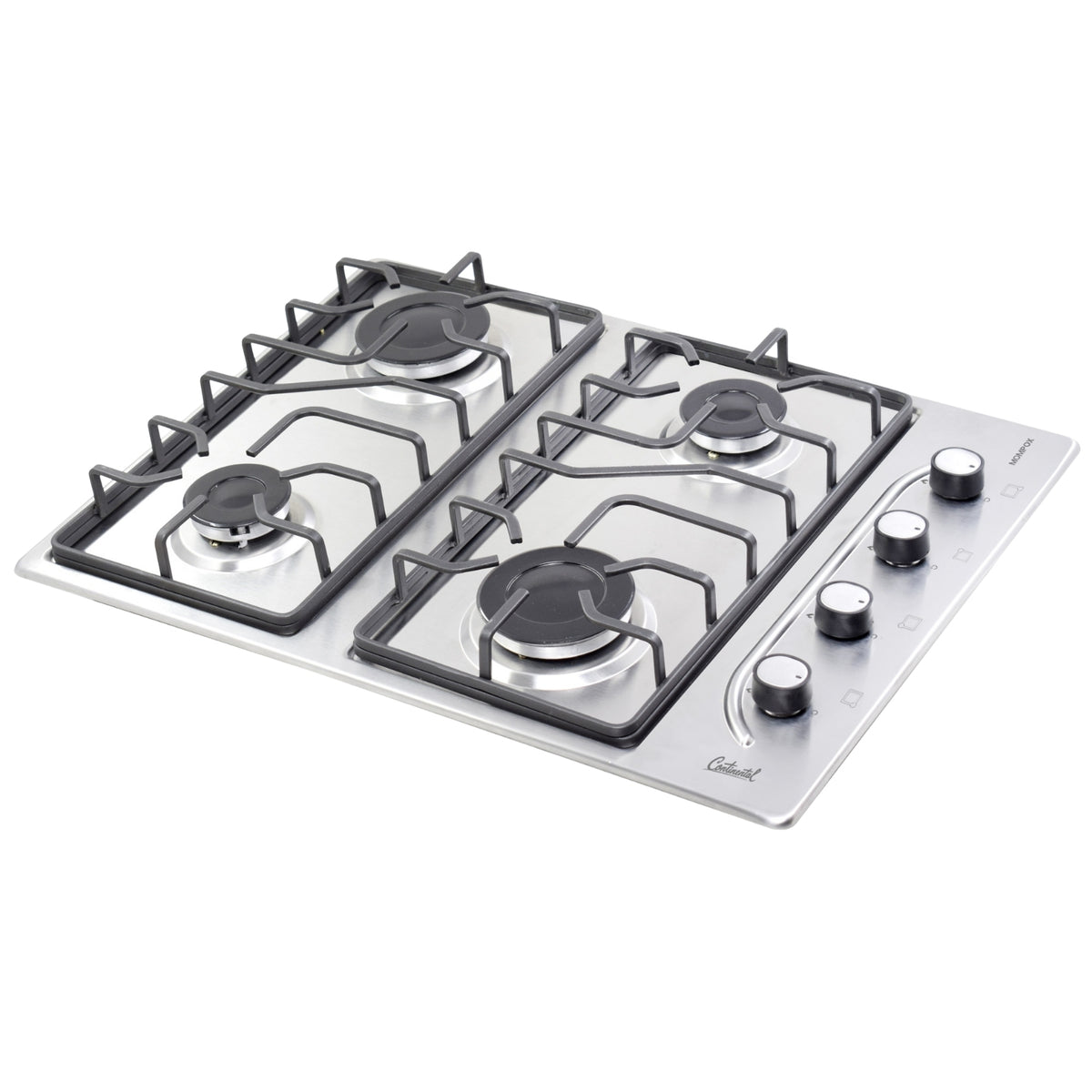 Estufa de Empotrar Continental Acero Inoxidable 4 Puestos Parrilla en Platina