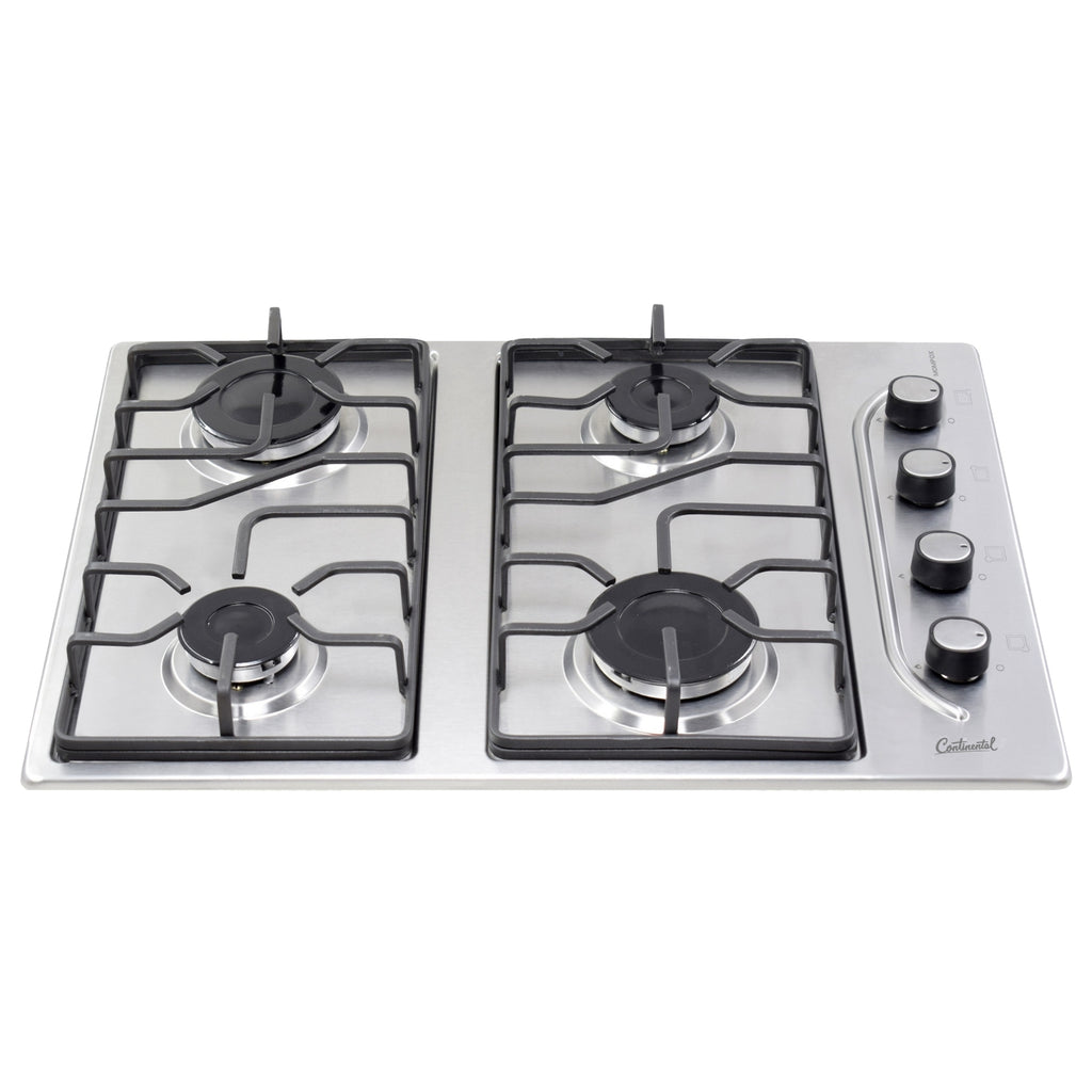 Estufa de Empotrar Continental Acero Inoxidable 4 Puestos Parrilla en Platina
