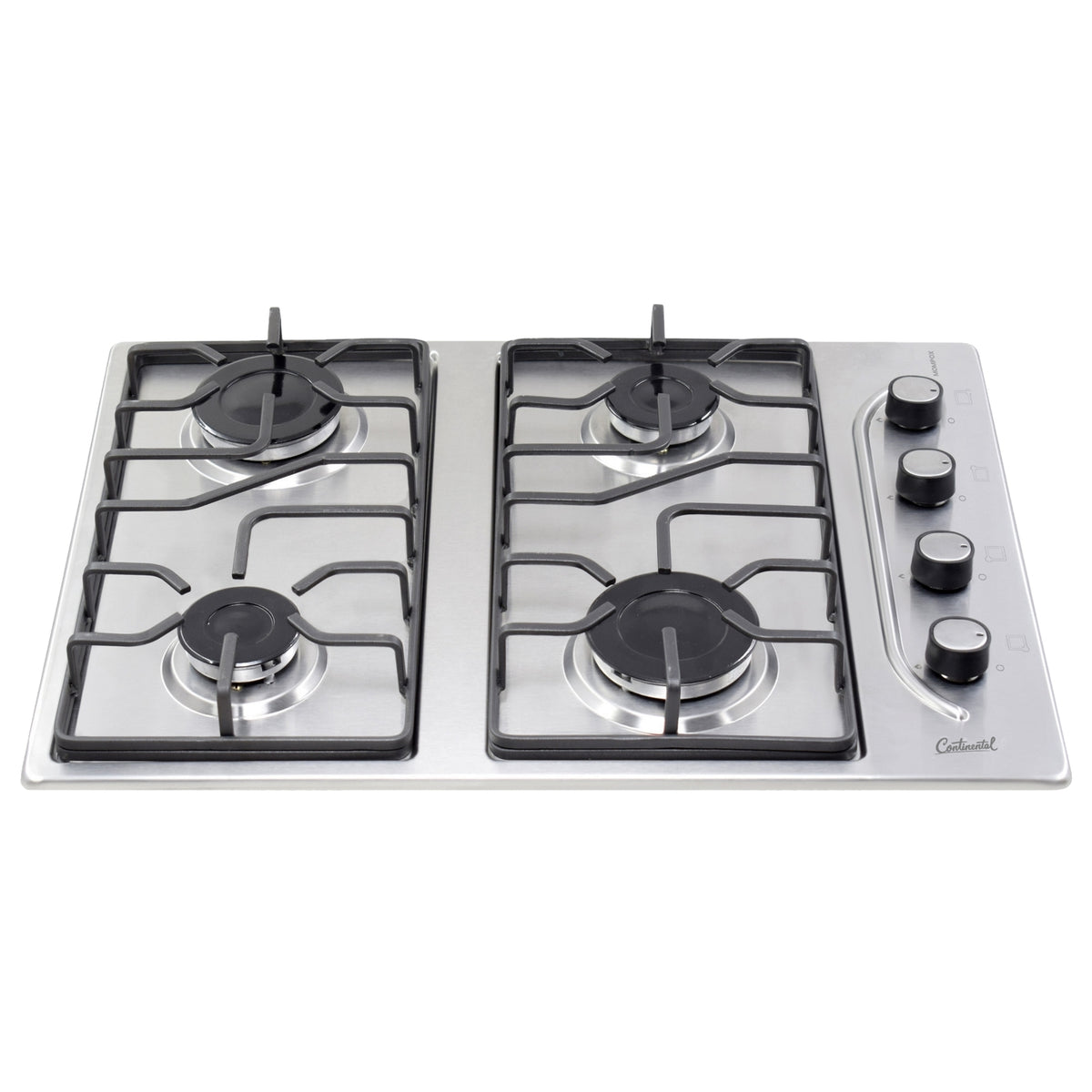 Estufa de Empotrar Continental Acero Inoxidable 4 Puestos Parrilla en Platina