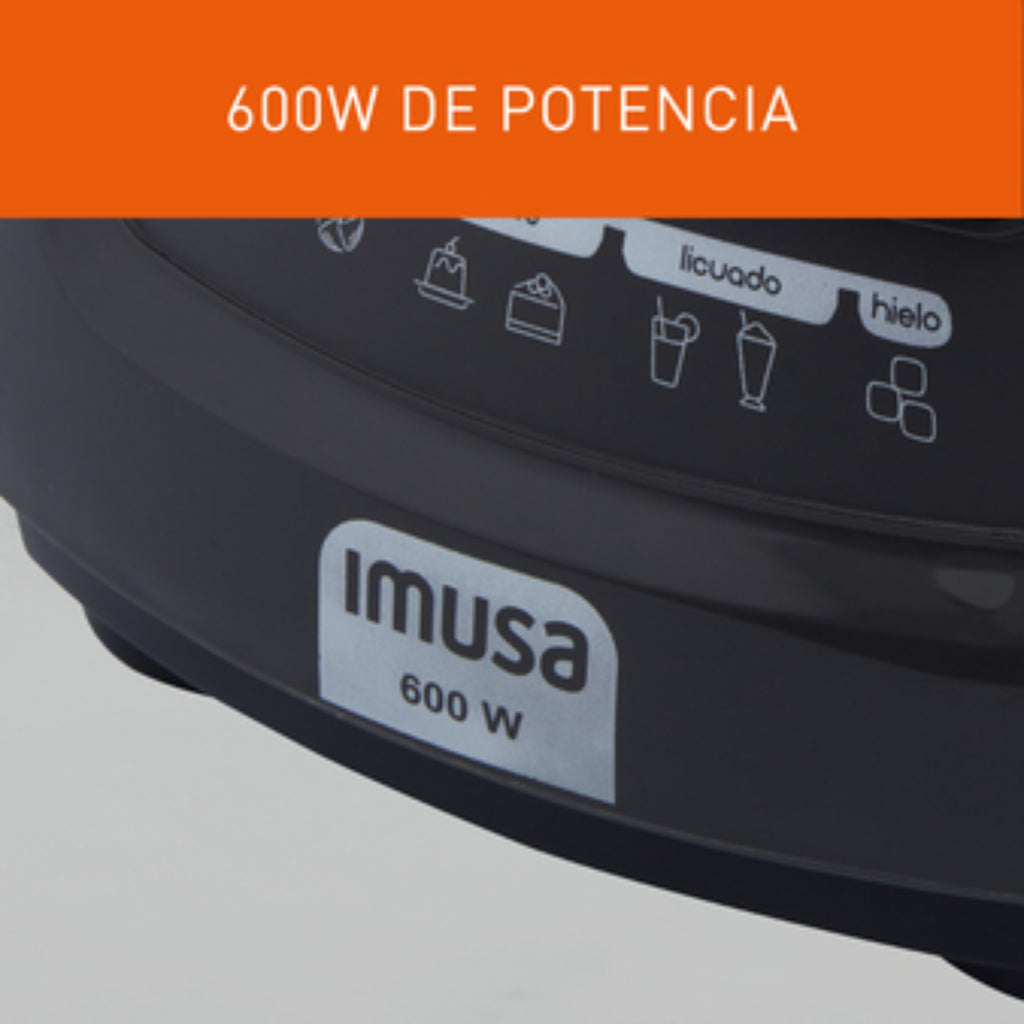 Licuadora Imusa Infiny Force XL 10 Velocidades Vaso de Vidrio Gris