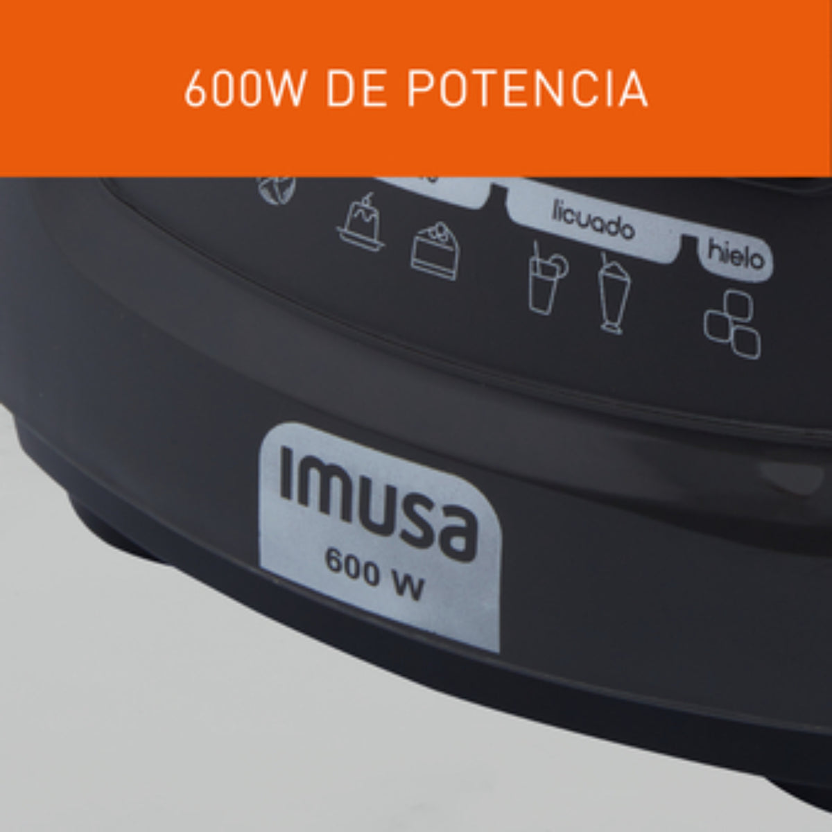 Licuadora Imusa Infiny Force XL 10 Velocidades Vaso de Vidrio Gris