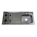 Mesón en Acero Inoxidable Poceta Derecha Monocontrol 120X50 con Estufa