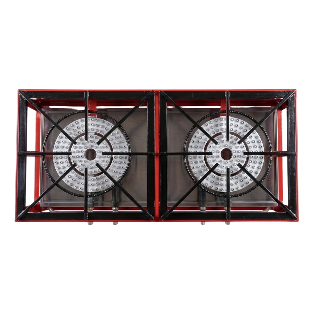 Estufa Industrial en Hierro Tamalera 2 Puesto / Doble Quemador Q25+Q50