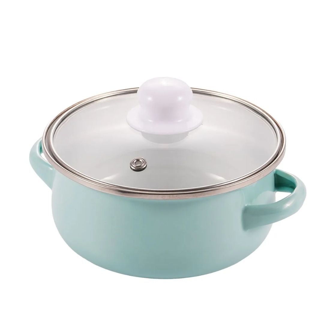 Olla Universal Peltre Atelier 16 CM + Tapa de Vidrio