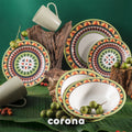 Vajilla Corona Étnica 4 Puestos / 16 Piezas