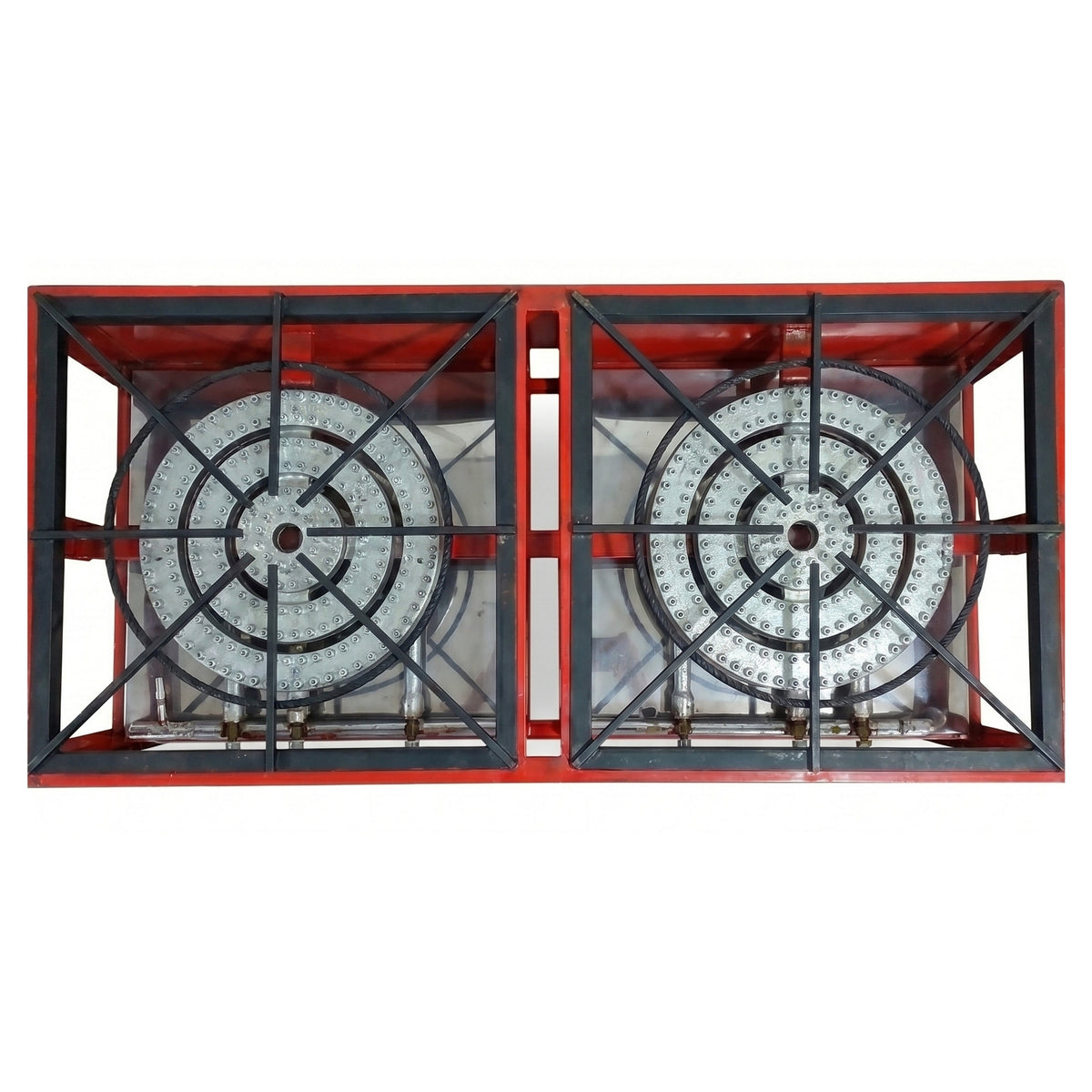 Estufa Industrial en Hierro Tamalera 2 Puestos / Triple Quemador Q25+Q50+Q75