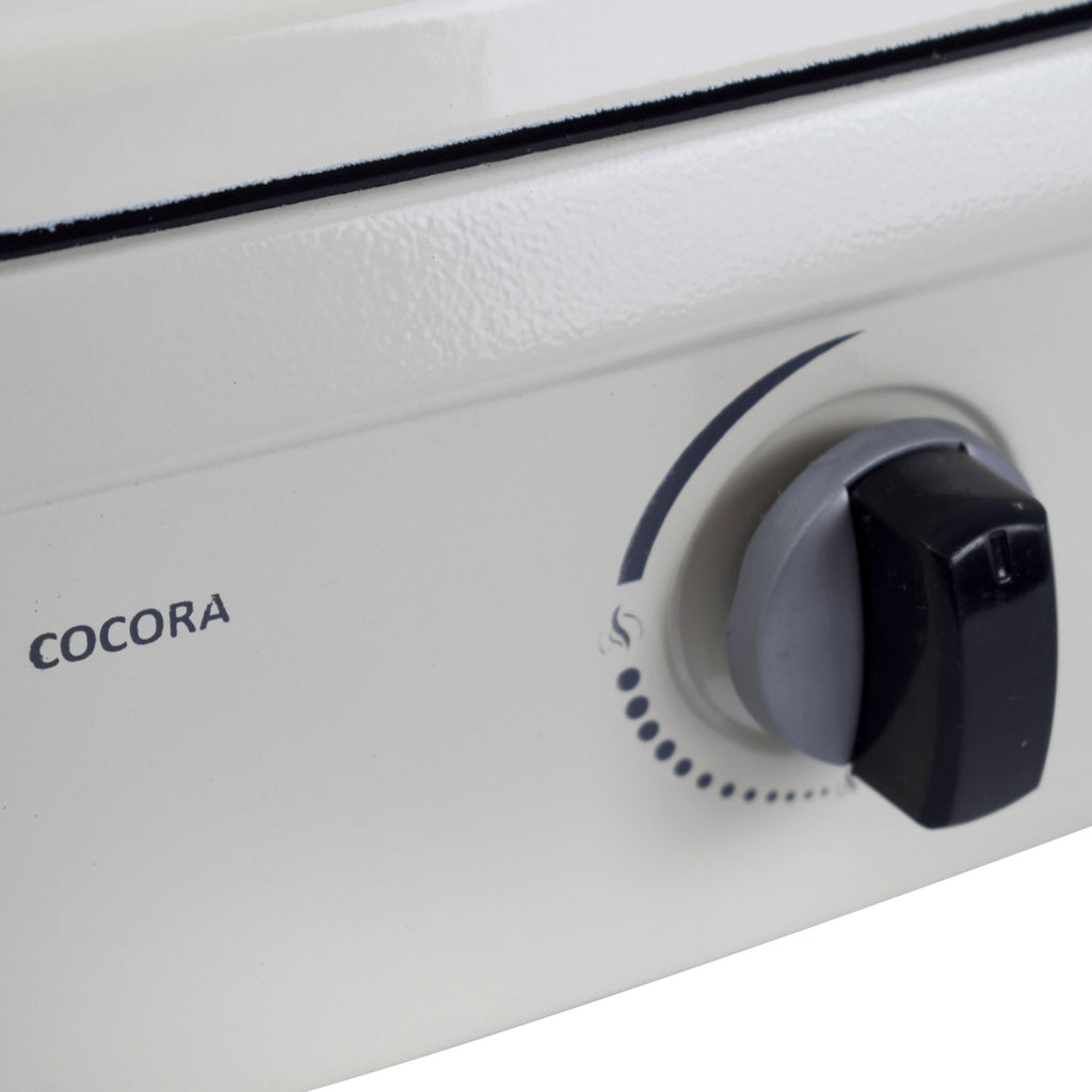 Estufa Continental 2 Puestos de Lujo Beige Cubierta Acero Inoxidable