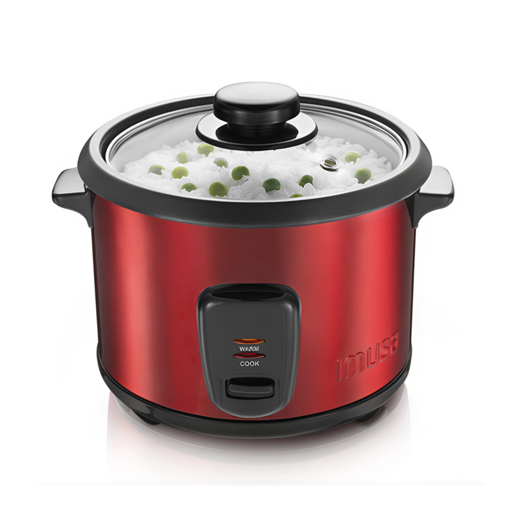 Olla Arrocera Imusa 5 Tazas Acero Roja