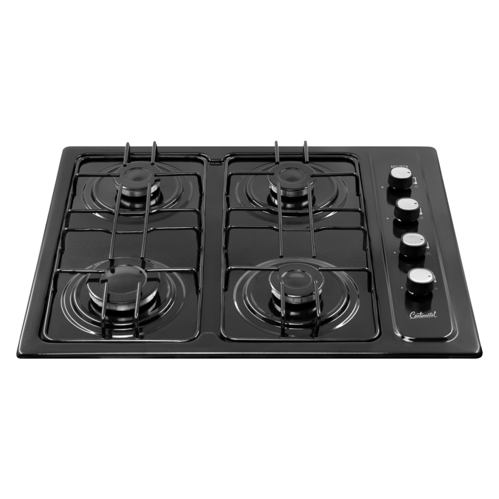 Estufa de Empotrar Continental Esmaltada Negra encendido electrico