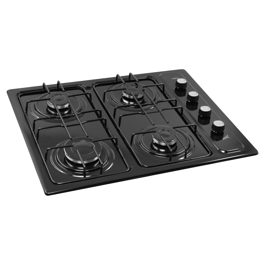 Estufa de Empotrar Continental Esmaltada Negra encendido electrico