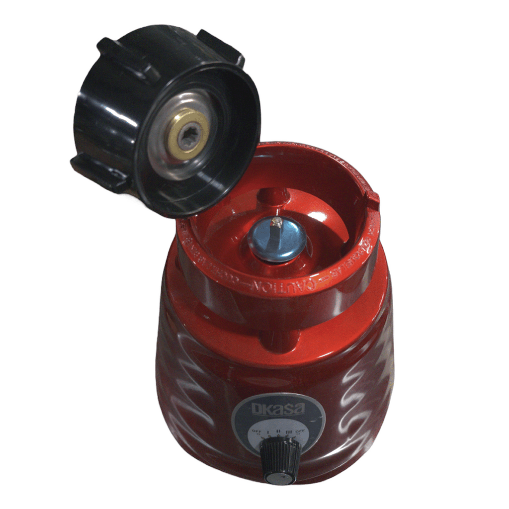 LICUADORA DKASA 600W VASO DE VIDRIO 1.25L 3 VELOCIDADES ROJA