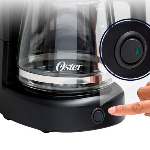 Cafetera Oster 12 Tazas Negra