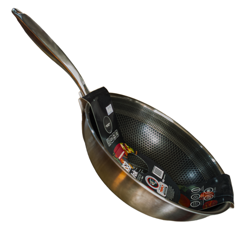 Wok DKasa Acero Inoxidable Triply 28 cm